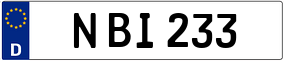 Trailer License Plate